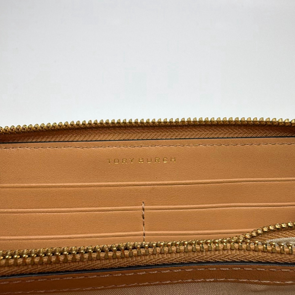 Tory Burch Striped Zip Continental Blue Leather Wallet - Picture 5 of 8